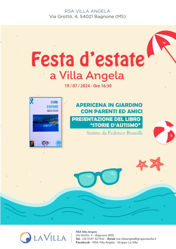 Festa estate RSA Villa Angela libro storie d autismo