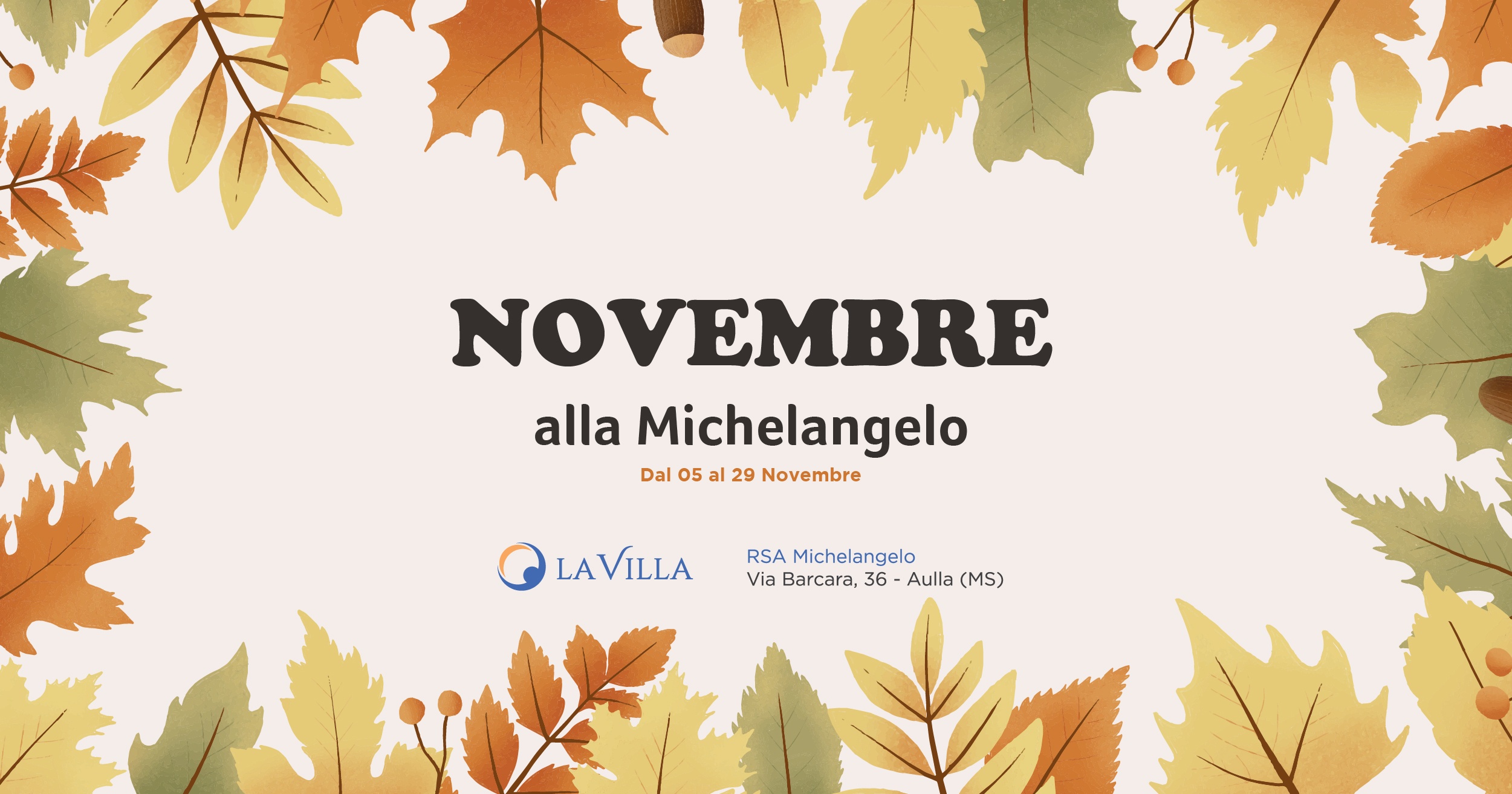 Gli eventi di novembre a RSA Michelangelo