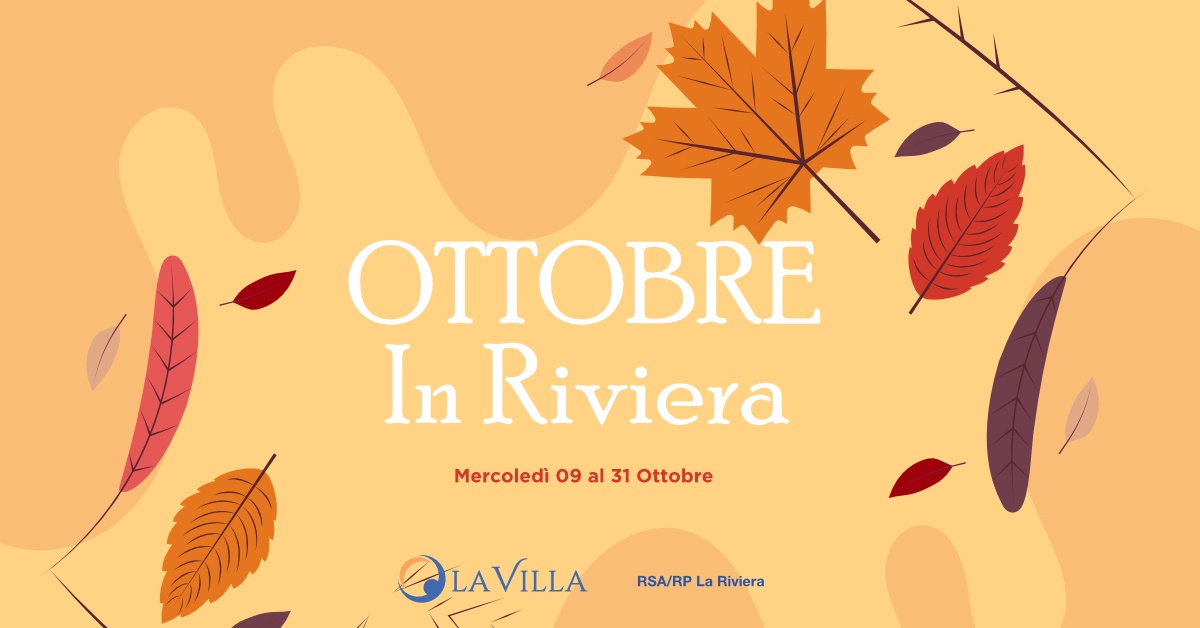 Gli appuntamenti di ottobre a RSA/RP La Riviera