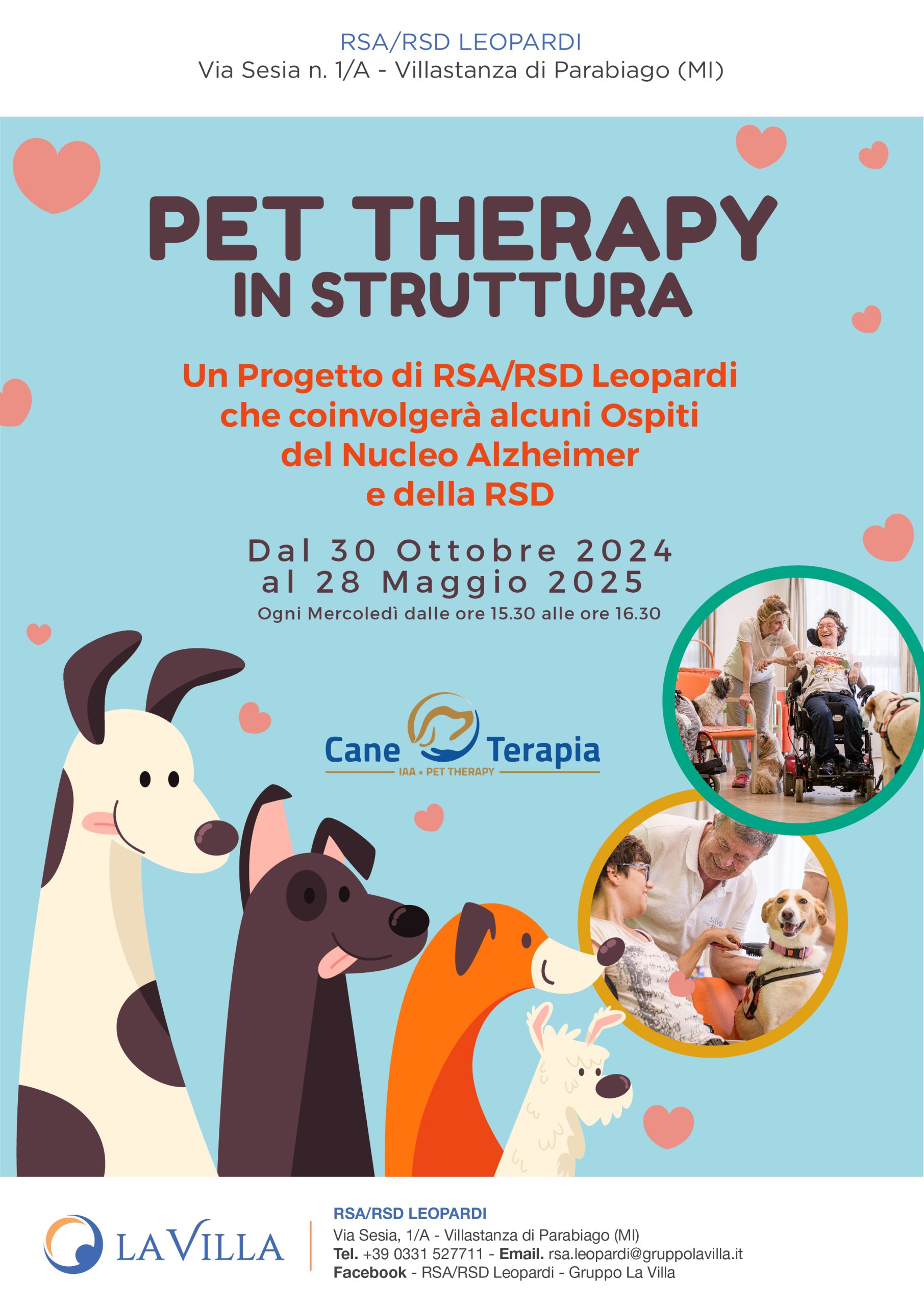 pet therapy rsa rsd Leopardi locandina 2024