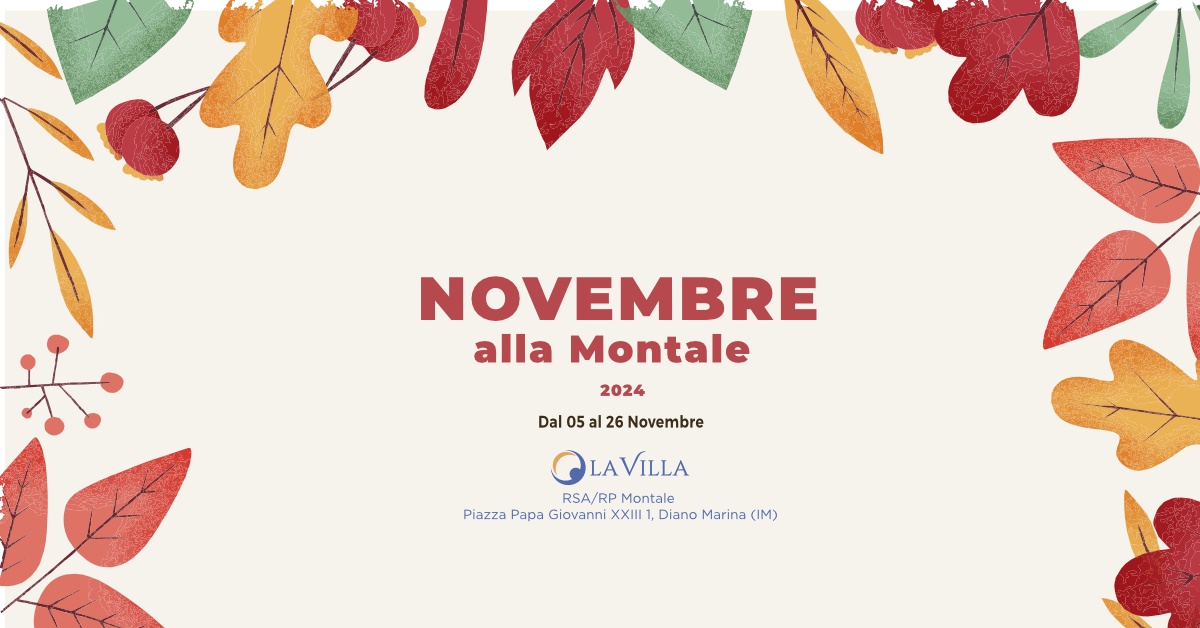 Novembre alla Montale: gli eventi di RSA/RP Montale